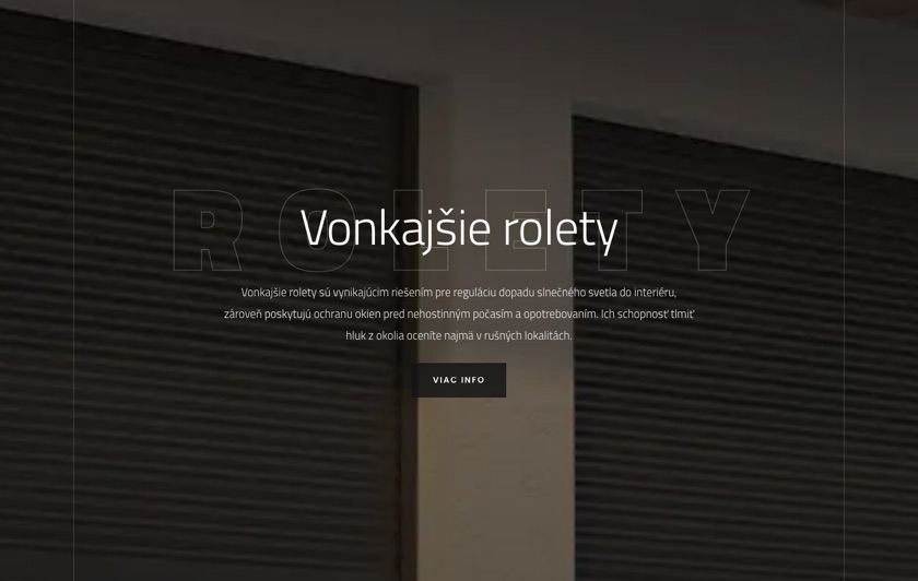 Web spoločnosti MAHR — vonkajšie žalúzie a rolety — firmamahr.sk